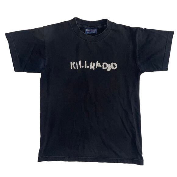 Y2K Killradio California Punk Rock Band Double Sided Logo Graphic T-shirt - Picture 1 of 6